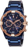Guess Jolt Analog Blue Dial Blue Steel Strap Watch for Men - W0377G4