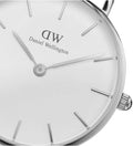 Daniel Wellington Classic Petite Reading White Dial Black Leather Strap Watch For Women - DW00100185