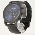 Emporio Armani Luigi Analog Blue Dial Black Leather Strap Watch For Men - AR11351