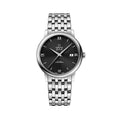 Omega De Ville Prestige Co-Axial Black Dial Silver Steel Strap Watch for Men - 424.10.40.20.01.001