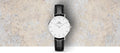 Daniel Wellington Classic Petite Reading White Dial Black Leather Strap Watch For Women - DW00100185