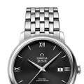 Omega De Ville Prestige Co-Axial Black Dial Silver Steel Strap Watch for Men - 424.10.40.20.01.001