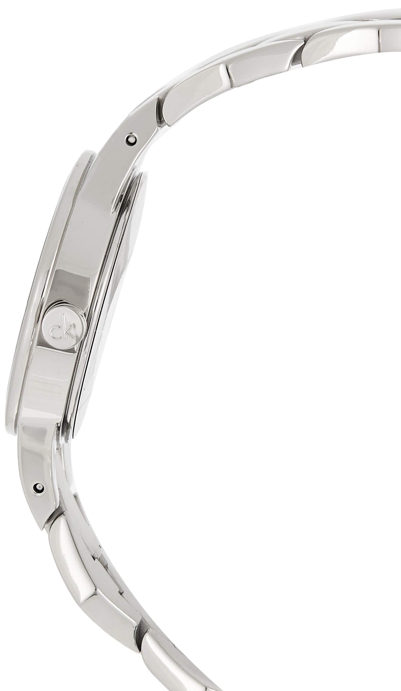 Calvin Klein Snake Silver Dial Silver Steel Strap Watch For Women - K6E23146