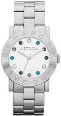Marc Jacobs Amy White Dial Silver Steel Strap Watch for Women - MBM3140