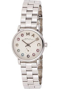 Marc Jacobs Baker Dexter White Dial Silver Steel Strap Watch for Women - MBM3423