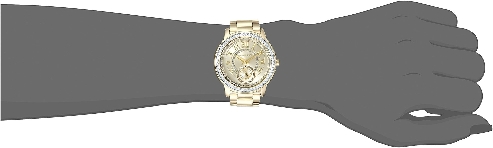 Michael Kors Madelyn Quartz Gold Dial Gold Steel Strap Watch For Women - MK6287