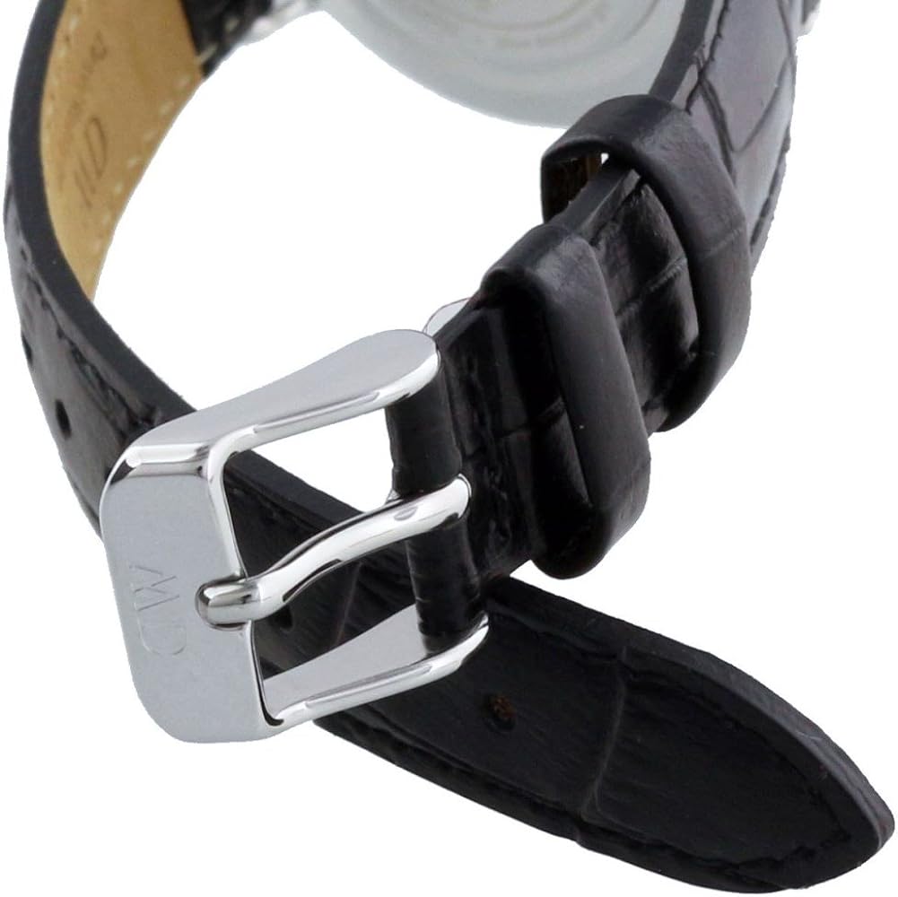 Daniel Wellington Classic Petite Reading White Dial Black Leather Strap Watch For Women - DW00100185