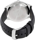 Emporio Armani Lambda Classic Quartz Black Dial Black Leather Strap Watch For Men - AR11020