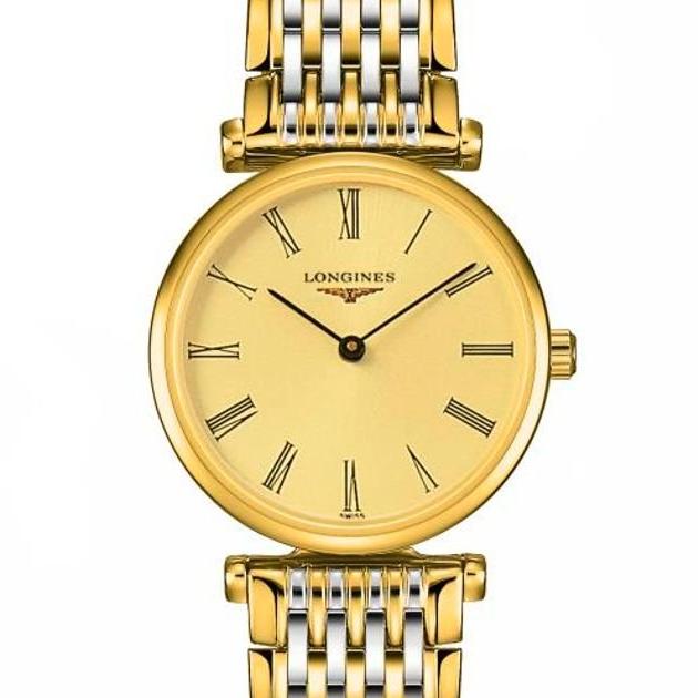 Longines La Grande Classique de Longines Gold Dial Two Tone Steel Strap Watch for Women - L4.209.2.31.7