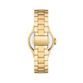 Michael Kors Lennox Three-Hand Silver Dial Gold Steel Strap Watch For Women - MK7278