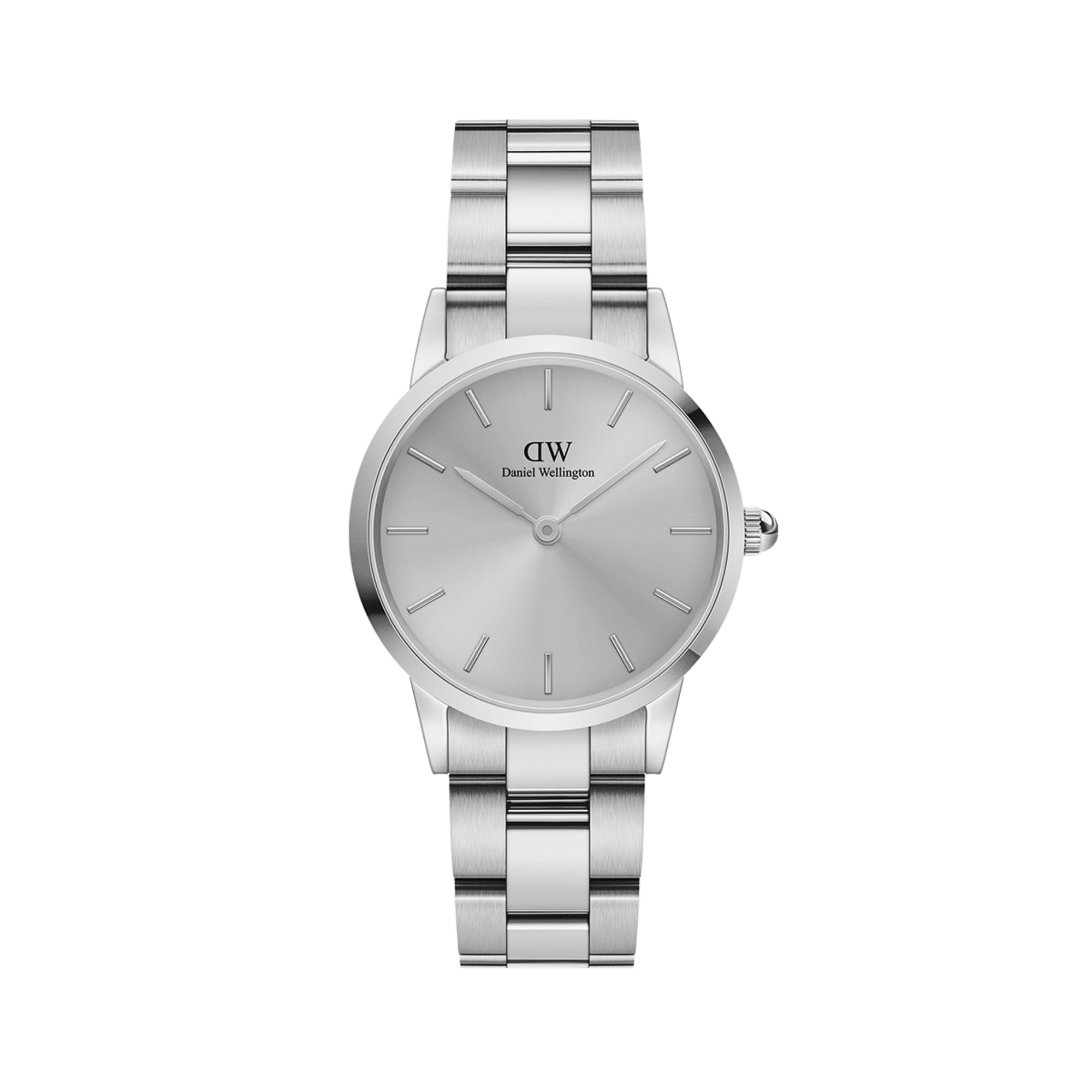 Daniel Wellington Iconic Link Unitone Silver Dial Silver Steel Strap Watch For Women - DW00100402
