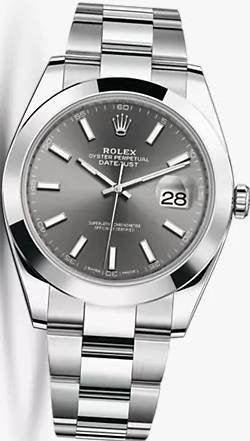 Rolex Datejust 41 Oyster Grey Dial Oystersteel Strap Watch for Men - M126300-0007