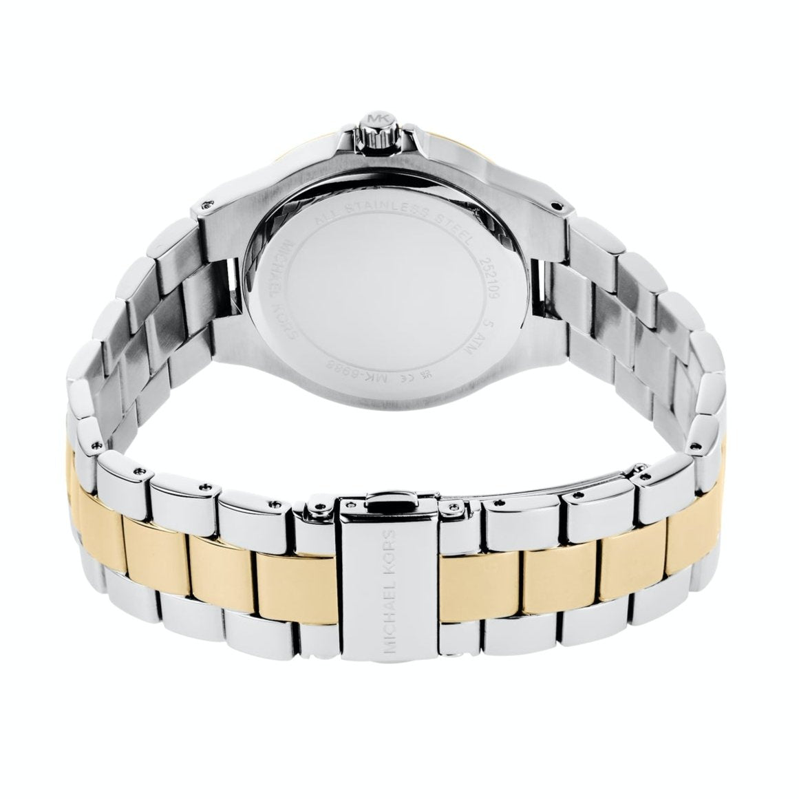 Michael Kors Lennox Three-Hand Gold Dial Two Tone Steel Strap Watch For Women - MK6988