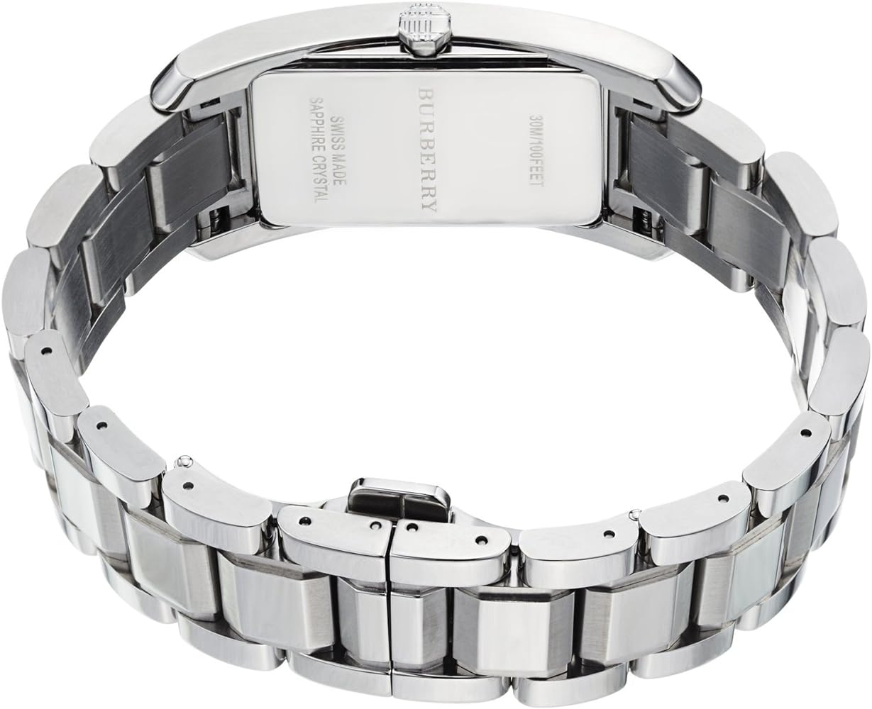 Burberry Heritage Black Dial Silver Steel Strap Watch For Women - BU9601