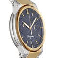 Salvatore Ferragamo Sapphire Chrono Blue Dial Two Tone Steel Strap Watch for Men - SFME00521