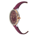 Fossil Jacqueline Burgundy Dial Burgundy Leather Strap Watch for Women - ES4099
