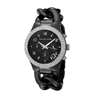 Michael Kors Ceramic Black Dial Black Steel Strap Watch for Women - MK5388