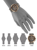 Versace Aion Chronograph Black Dial Grey Steel Strap Watch for Men - VBR050017