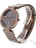 Gucci Interlocking G Quartz Brown Dial Brown Steel Strap Watch for Women - YA133317