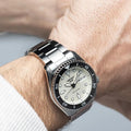 Seiko 5 Sports SKX Automatic Cream Dial Silver Steel Strap Watch For Men - SRPK31K1