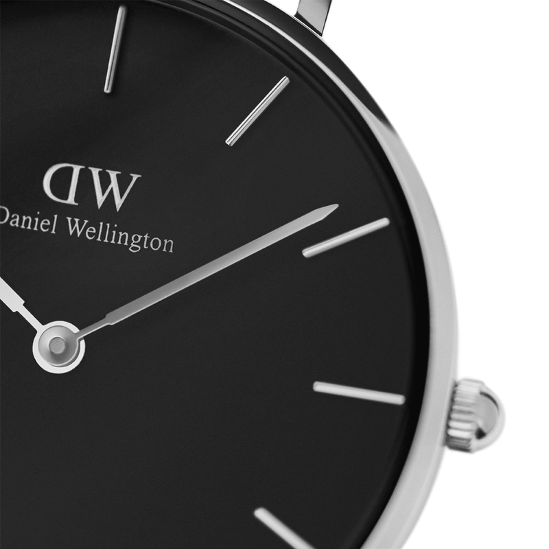 Daniel Wellington Classic Petite Reading Black Dial Black Leather Strap Watch For Women - DW00100235