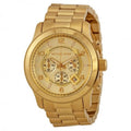 Michael Kors Runway Gold Dial Gold Steel Strap Watch for Men - MK8077
