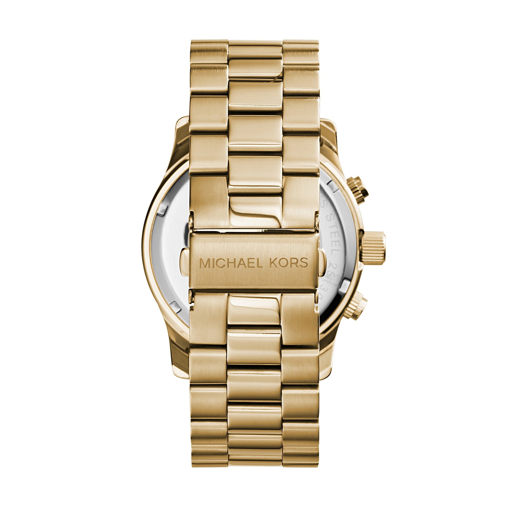 Michael Kors Runway Gold Dial Gold Steel Strap Watch for Men - MK8077