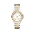 Michael Kors Lennox Three Hand Silver Dial Two Tone Steel Strap Watch For Women - MK7338