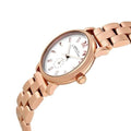 Marc Jacobs Baker White Dial Rose Gold Steel Strap Watch for Women - MBM3248