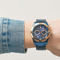 Guess Jolt Analog Blue Dial Blue Steel Strap Watch for Men - W0377G4