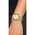 Marc Jacobs Marc Tether Transparent Gold Dial Gold Steel Strap Watch for Women - MBM3413