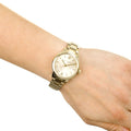 Burberry The Classic Champagne Dial Gold Steel Strap Watch for Women - BU10109