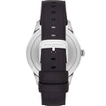 Emporio Armani Lambda Classic Quartz Black Dial Black Leather Strap Watch For Men - AR11020