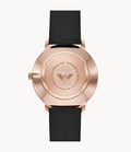 Emporio Armani Modern Slim Analog Silver Dial Brown Leather Strap Watch For Men - AR11163