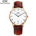 Daniel Wellington Dapper St Mawes White Dial Brown Leather Strap Watch For Women - DW00100091