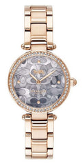 Coach Park Crystal Dial Rose Gold Steel Strap Watch for Women - 14503226