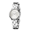 Calvin Klein Snake Silver Dial Silver Steel Strap Watch For Women - K6E23146