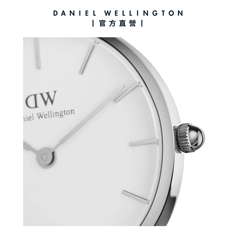 Daniel Wellington Classic Petite Reading White Dial Black Leather Strap Watch For Women - DW00100185