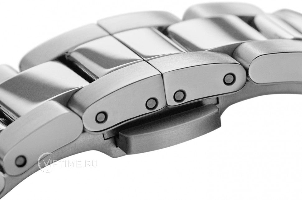 Daniel Wellington Iconic Link Black Dial Silver Steel Strap Watch For Women - DW00100206