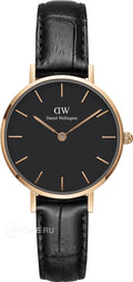 Daniel Wellington Classic Petite Reading Black Dial Black Leather Strap Watch For Women - DW00100223