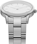 Daniel Wellington Iconic Link White Dial Silver Steel Strap Watch For Women - DW00100207