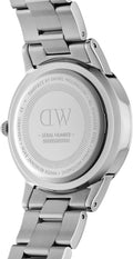 Daniel Wellington Iconic Link White Dial Silver Steel Strap Watch For Women - DW00100207