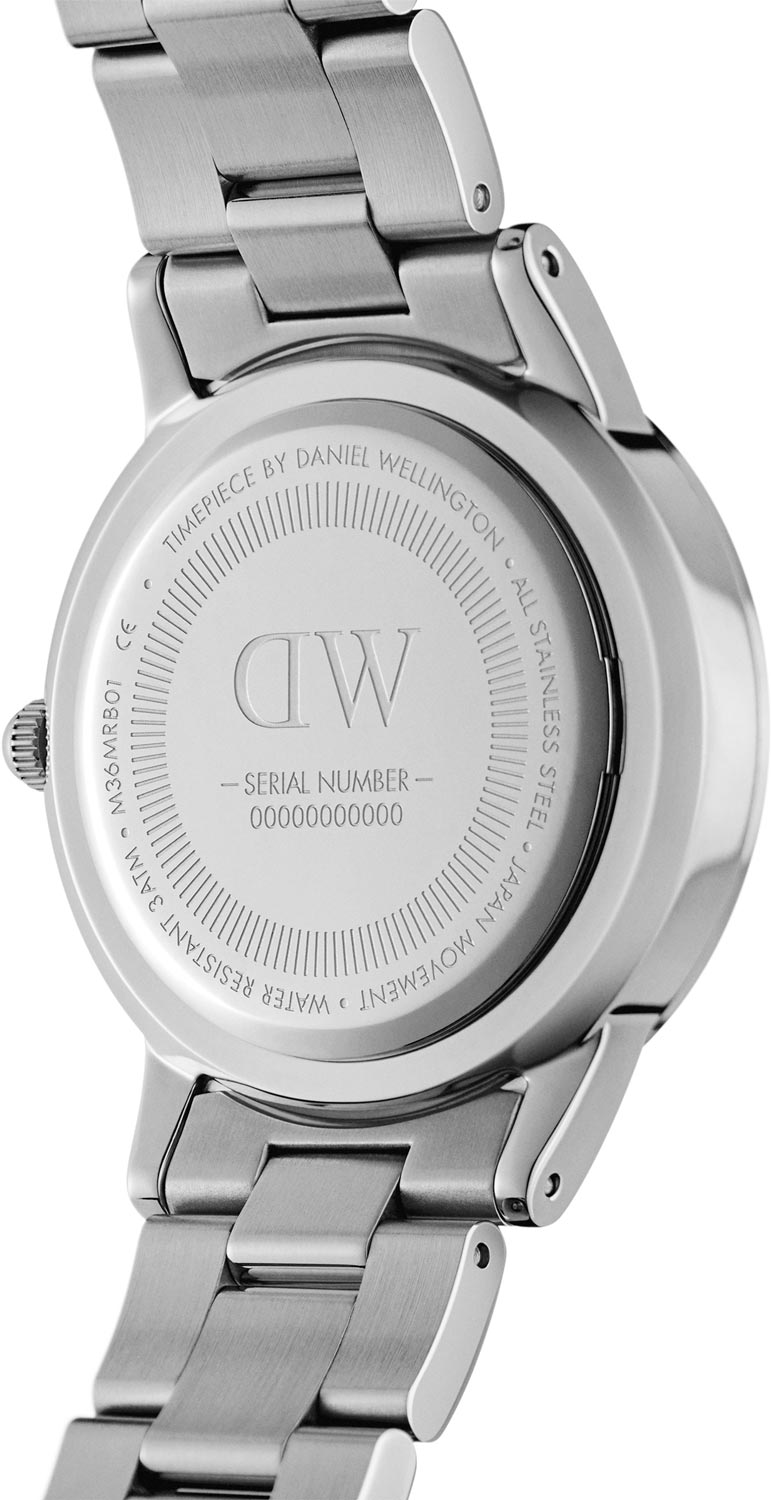 Daniel Wellington Iconic Link White Dial Silver Steel Strap Watch For Women - DW00100207