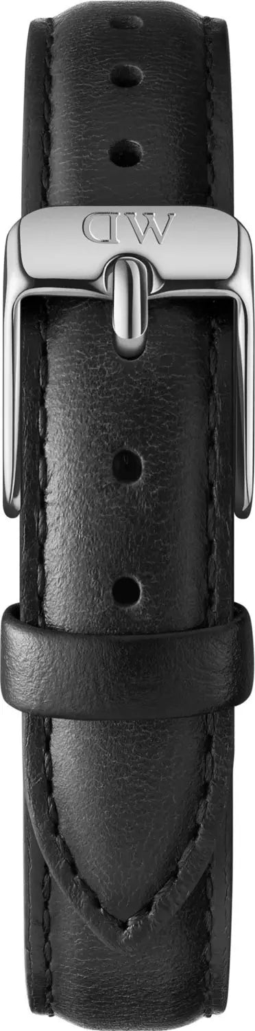 Daniel Wellington Classic Petite Sheffield White Dial Black Leather Strap Watch For Women - DW00100242