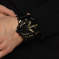Diesel Mr. Daddy 2.0 Chronograph Black Dial Black Steel Strap Watch For Men - DZ7435