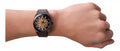 Fossil Everett Automatic Analog Black Dial Brown Leather Strap Watch for Men - ME3207