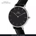 Daniel Wellington Classic Petite Reading Black Dial Black Leather Strap Watch For Women - DW00100235