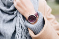 Fossil Jacqueline Burgundy Dial Burgundy Leather Strap Watch for Women - ES4099