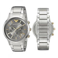 Emporio Armani Quartz Grey Dial Silver Steel Strap Watch For Men - AR11047