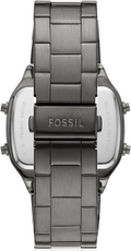 Fossil Retro Digital Black Dial Black Steel Strap Watch for Men - FS5846
